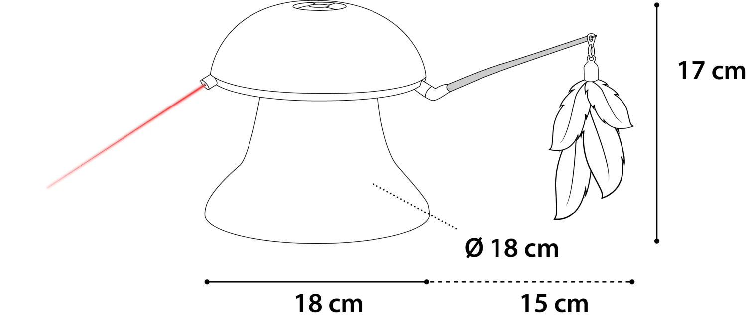 Flamingo Jouet Chat Laser Avec Plumes 2in1 5 Flamingo Jouet Chat Laser Avec Plumes 2in1 – Image 3