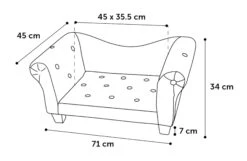 Flamingo Sofa Maximilien Gris 71x45x34cm -Flamingo || ROYAL CANIN || Trixie Soldes Boutique 520605 T 01