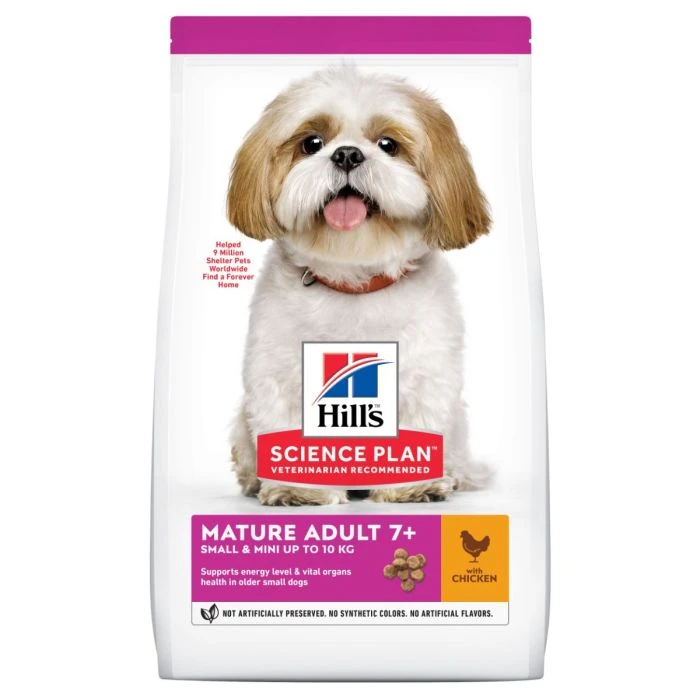 Hill's Science Plan Mature Adult Small & Mini Croquettes Pour Petit Chien Sénior Au Poulet 3 Hill's Science Plan Mature Adult Small & Mini Croquettes Pour Petit Chien Sénior Au Poulet