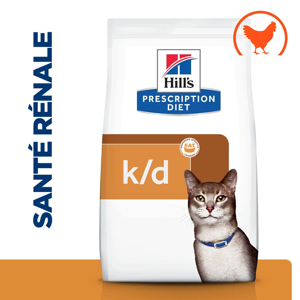 Hill's Prescription Diet K/D Kidney Croquettes Pour Chat Au Poulet - 8Kg 4 Hill's Prescription Diet K/D Kidney Croquettes Pour Chat Au Poulet - 8Kg – Image 2