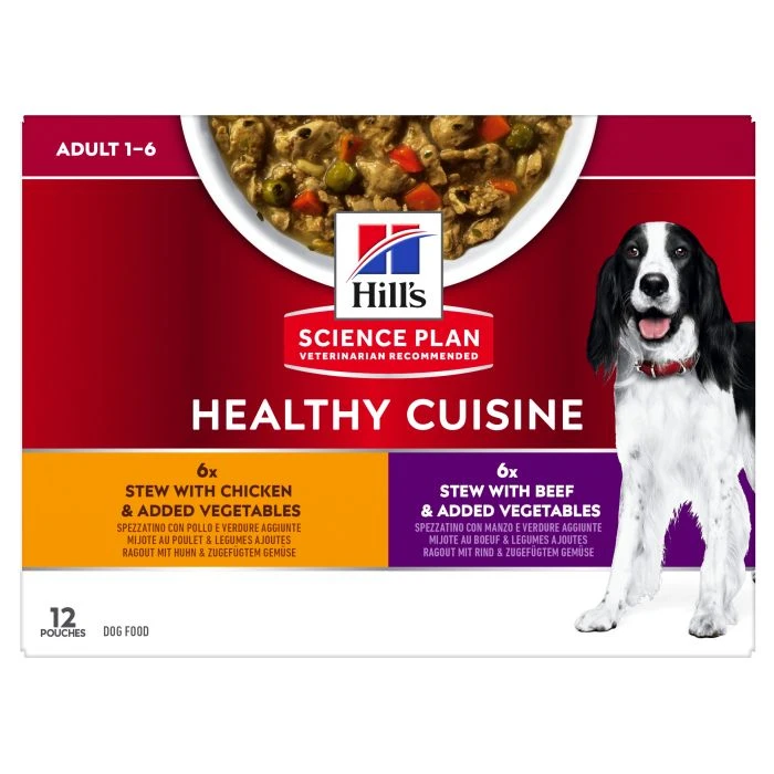 Hill's Science Plan Healthy Cuisine Mijoté Pour Chien Adulte Au Poulet Et Boeuf 3 Hill's Science Plan Healthy Cuisine Mijoté Pour Chien Adulte Au Poulet Et Boeuf