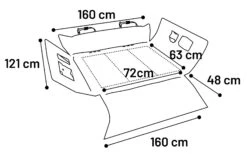 Flamingo Housse Pour Coffre De Voiture Moco Noir 163x125cm -Flamingo || ROYAL CANIN || Trixie Soldes Boutique 5331473 T 01