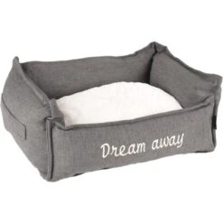 Flamingo Panier Dream Away Rectangulaire Fermeture Eclair Gris 50x40x20cm