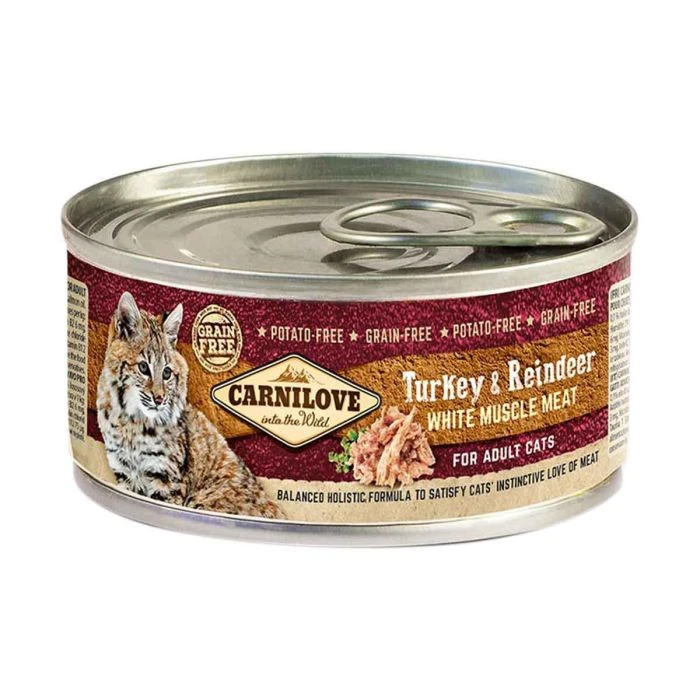 Carnilove Chat Adulte - Dinde Et Rennes - 12 Boîtes De 100g 3 Carnilove Chat Adulte - Dinde Et Rennes - 12 Boîtes De 100g