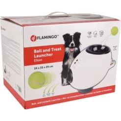 Flamingo Jouet Chien Elton Interactif Distributeur Automatique De Friandises+balles De Tennis 33x24x29cm