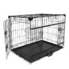 Cage Fer Ninja Edition Avec Porte Coulissante 91x61x69 Cm Noir -Flamingo || ROYAL CANIN || Trixie Soldes Boutique Draadkooi 20met 20Schuifdeur 1