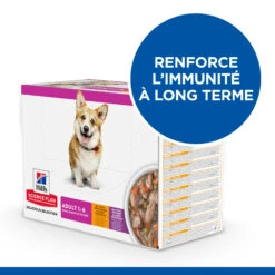 HILL'S SCIENCE PLAN HEALTHY CUISINE MIJOTÉS POUR CHIEN ADULTE SMALL & MINI AU POULET ET AU BŒUF 12X80G -Flamingo || ROYAL CANIN || Trixie Soldes Boutique Hill s science plan chien adult healthy cuisine mijotes sachet repas poulet boeuf 12x80g 3 FR