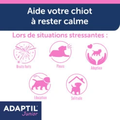 Adaptil Junior Collier (46,5cm) -Flamingo || ROYAL CANIN || Trixie Soldes Boutique adaptil collier junior 2 FR