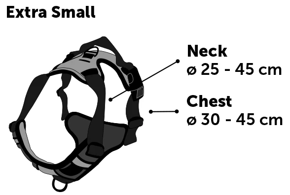 Flamingo Harnais Balou Noir XS 30-45cm 15mm 4 Flamingo Harnais Balou Noir XS 30-45cm 15mm – Image 2