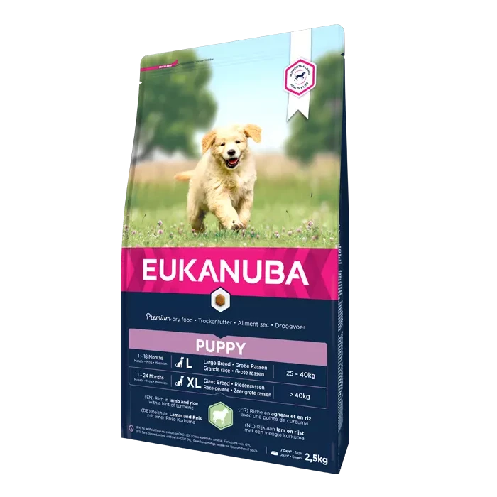 Eukanuba Puppy Large Breed Pour Chien Agneau & Riz 2,5kg 3 Eukanuba Puppy Large Breed Pour Chien Agneau & Riz 2,5kg