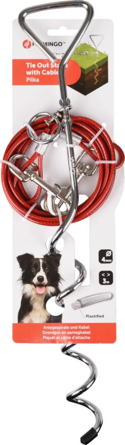 Flamingo Piquet D'attache Pilka 46cm Avec CÃ¢ble 3m -Flamingo || ROYAL CANIN || Trixie Soldes Boutique f75224216bc5c850a3d6dfb56ce57830fc0129e1c33e21b49e2f9e541f06bf8e